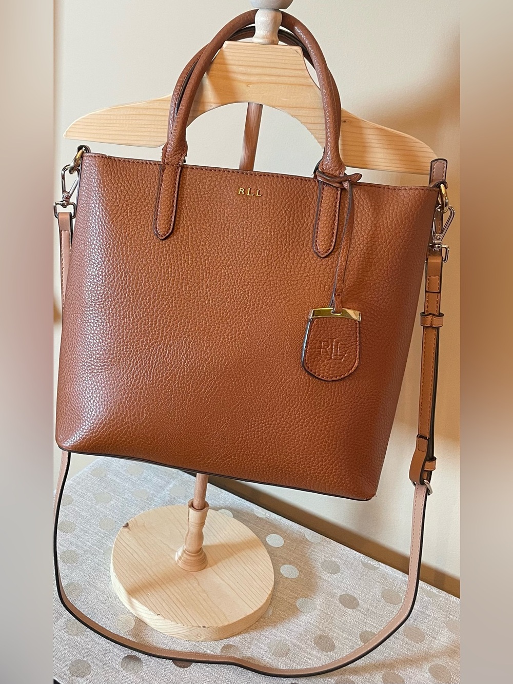 “Ralph Lauren” Cognac Color Shoulder Bag